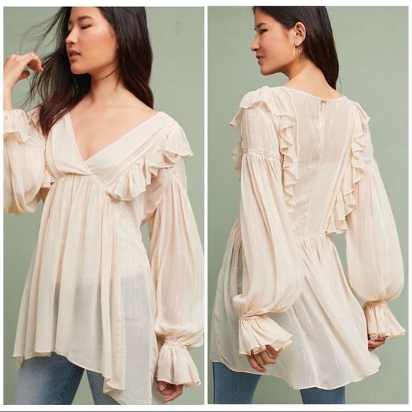 STUNNING Maeve Wynne Metallic Tunic Top NWT - Picture 1 of 8